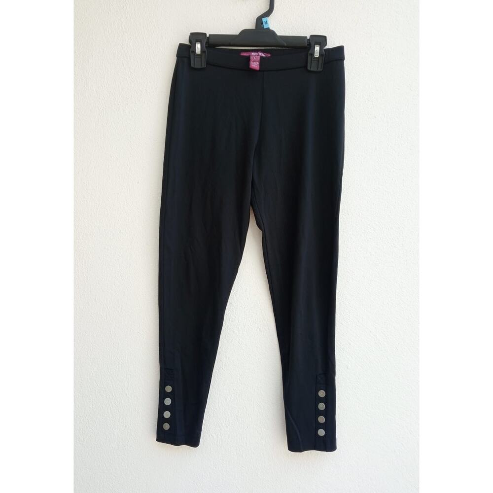 Junior Girl Leggings Epic Threads Buttons Black Size 14 Years